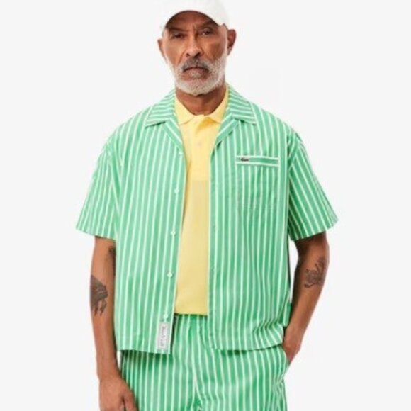 LACOSTE Piqué Polo Shirt Golf Tennis Laurent Boss Ralph Lauren Burberry Yellow - Picture 2 of 3